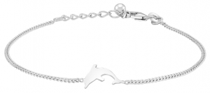 Silverarmband med delfin